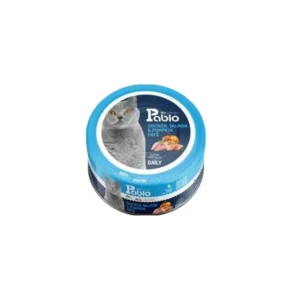 کنسرو گربه پابلو با طعم مرغ، ماهی سالمون و کدو حلوایی ۲۰۰ گرمی