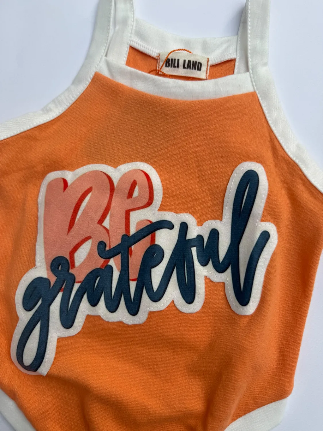 تاپ بیلی لند | مدل Be Grateful نارنجی - Image 2